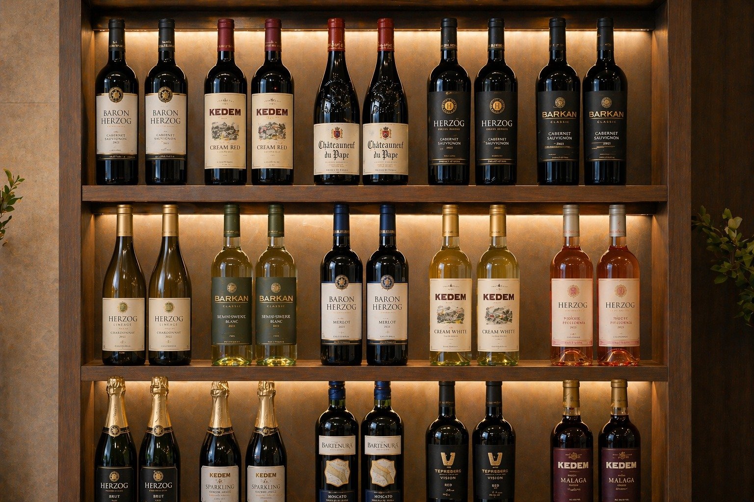Fine wine selection